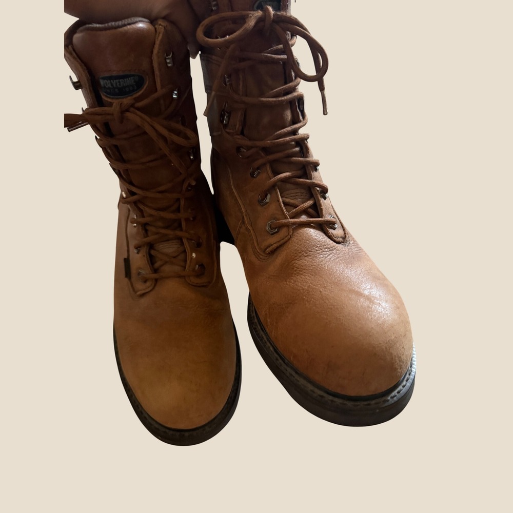 Wolverine DuraShocks Gore-Tex Mens Brown Leather Waterproof Work Boots Size 12 M